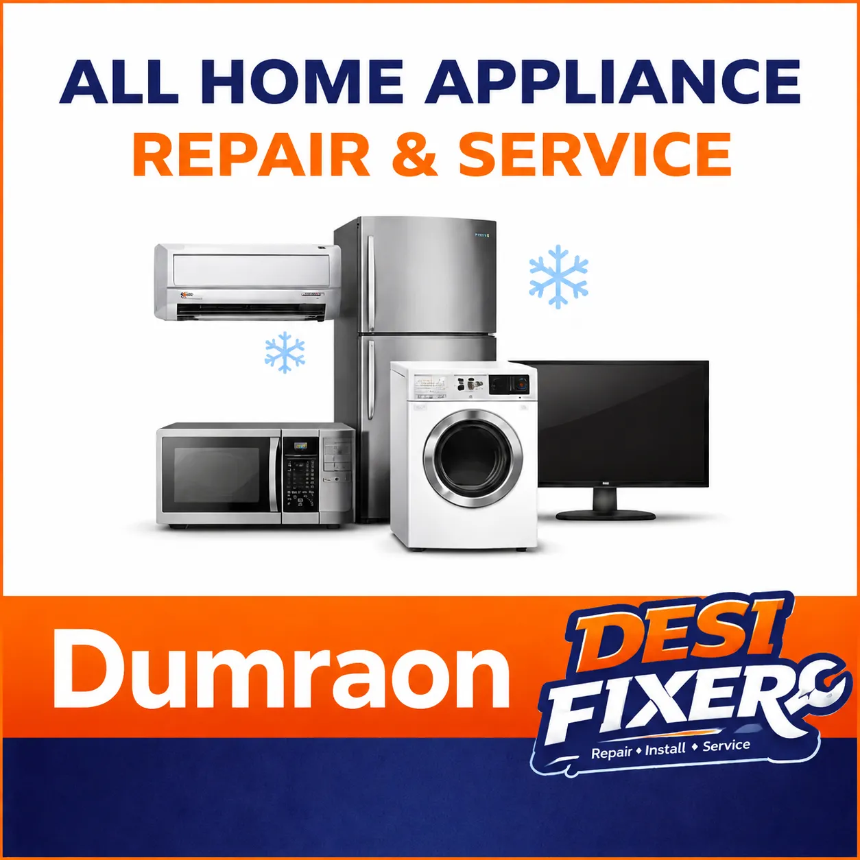 DesiFixer AC, Cooler, Washing Machine, Fridge, and TV Repair Service in Dumraon