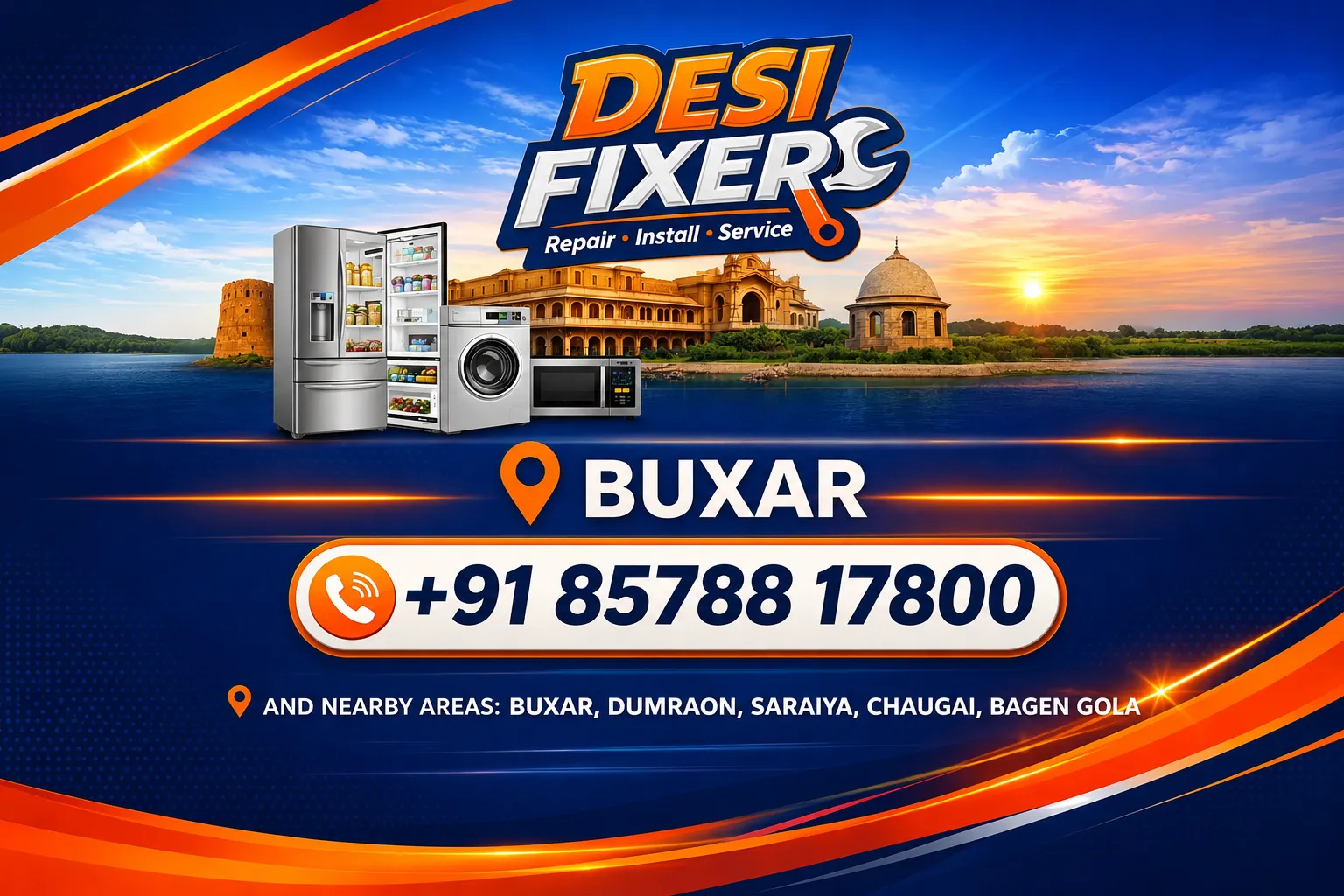 DesiFixer AC, Cooler, Washing Machine, Fridge, and TV Repair Service in Buxar