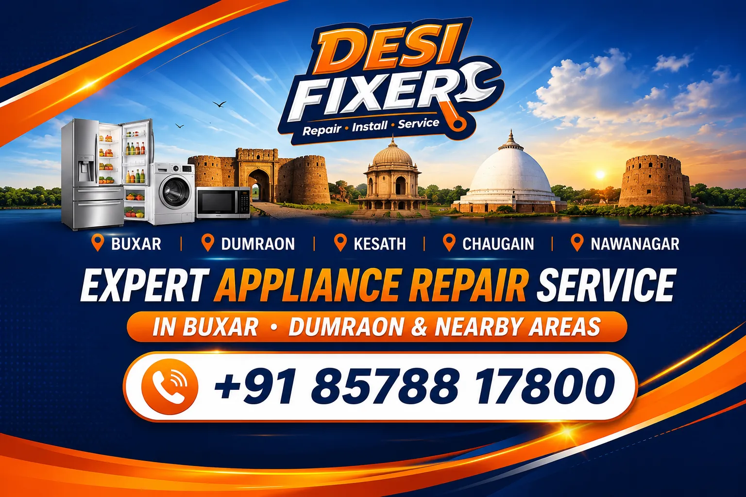 DesiFixer AC, Cooler, Washing Machine, Fridge, and TV Repair Service in Nawanagar