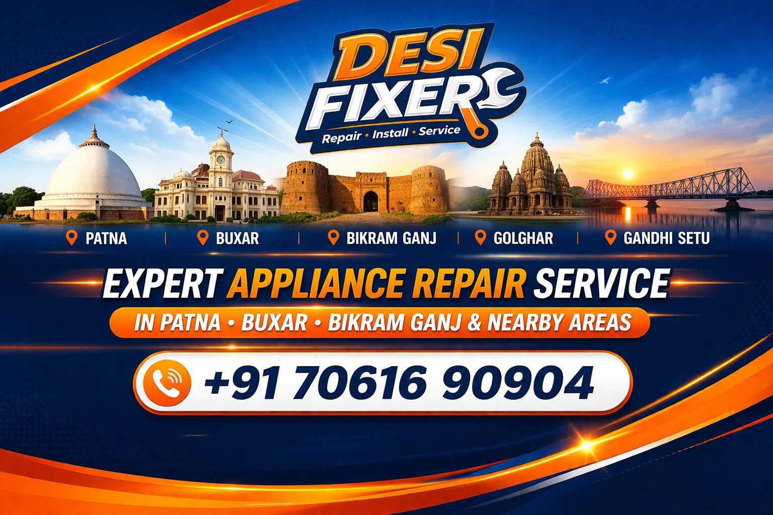 DesiFixer AC, Cooler, Washing Machine, Fridge, and TV Repair Service in Patna