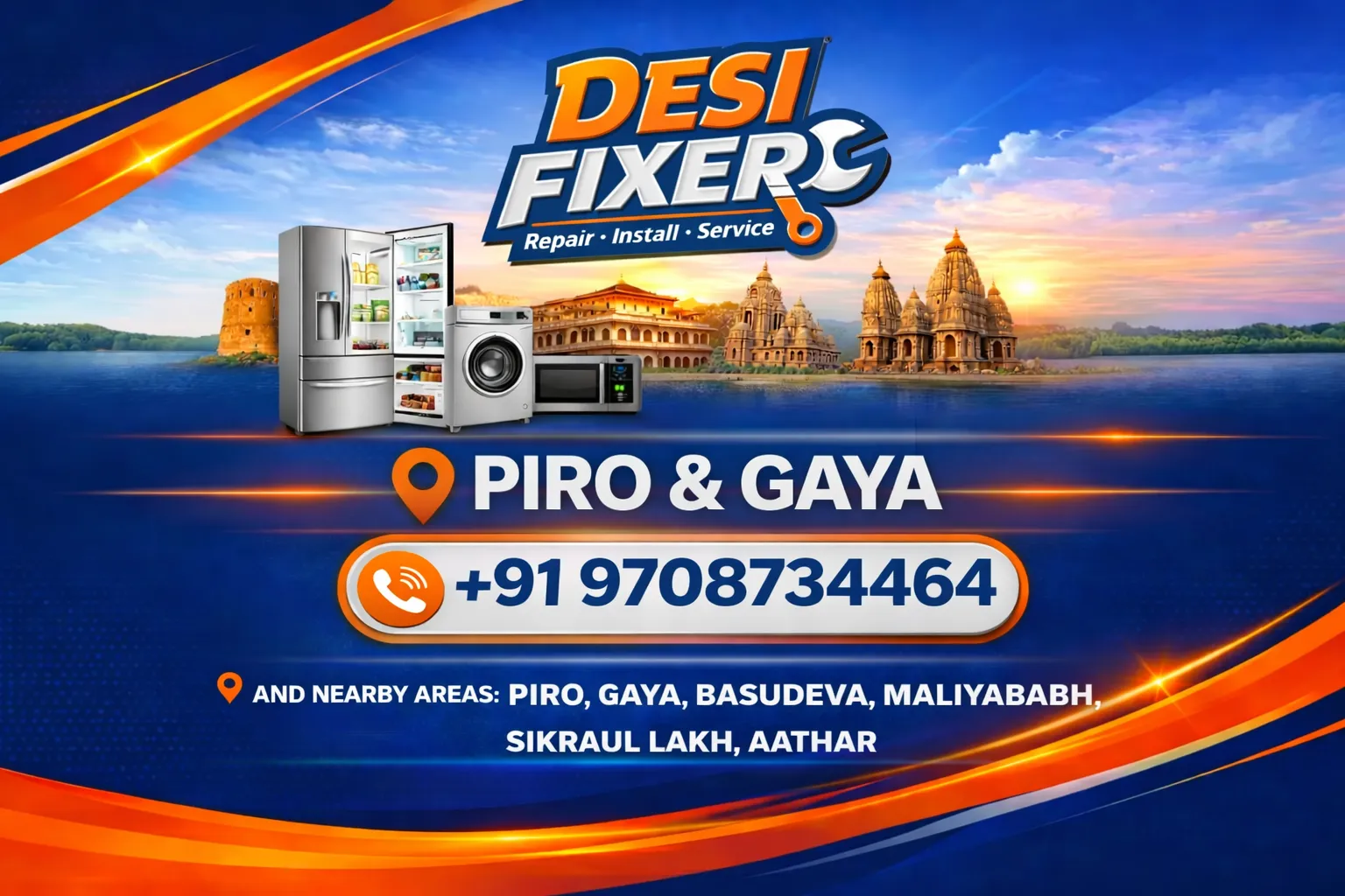 DesiFixer AC, Cooler, Washing Machine, Fridge, and TV Repair Service in Piro and Gaya